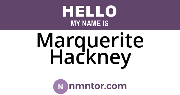 Marquerite Hackney