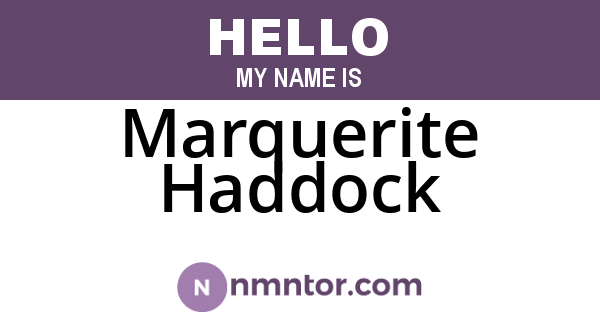 Marquerite Haddock