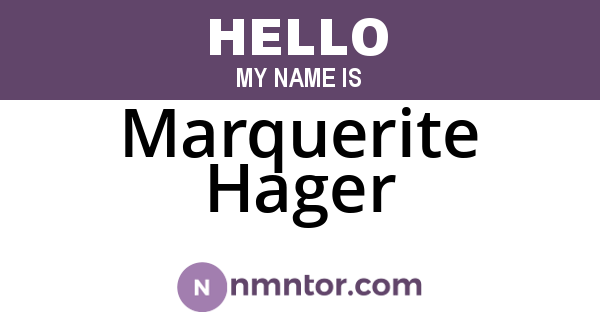 Marquerite Hager