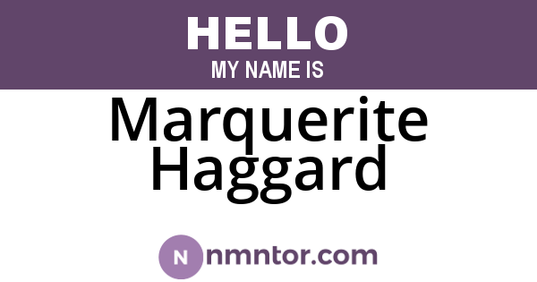 Marquerite Haggard