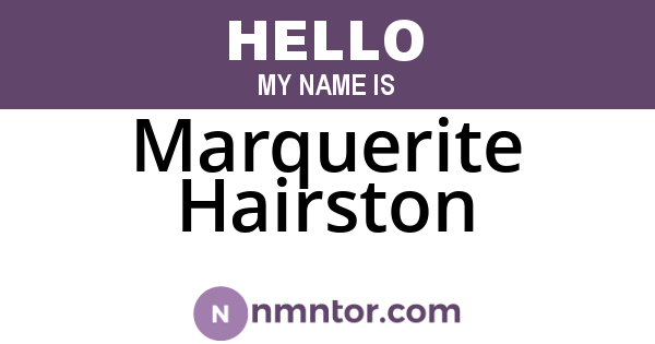 Marquerite Hairston