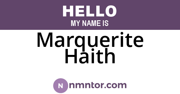 Marquerite Haith