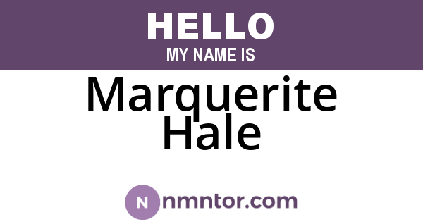 Marquerite Hale