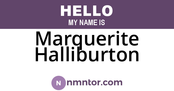Marquerite Halliburton