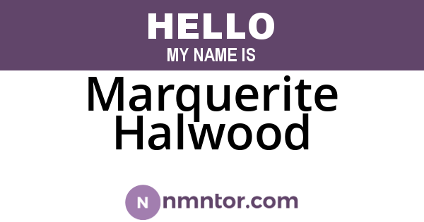 Marquerite Halwood