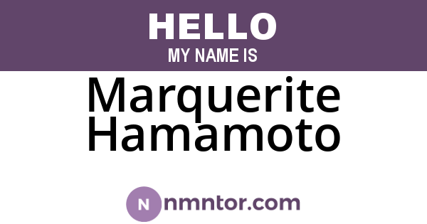 Marquerite Hamamoto