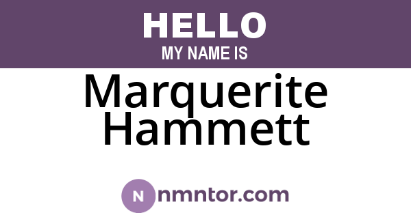 Marquerite Hammett