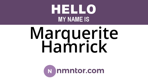 Marquerite Hamrick
