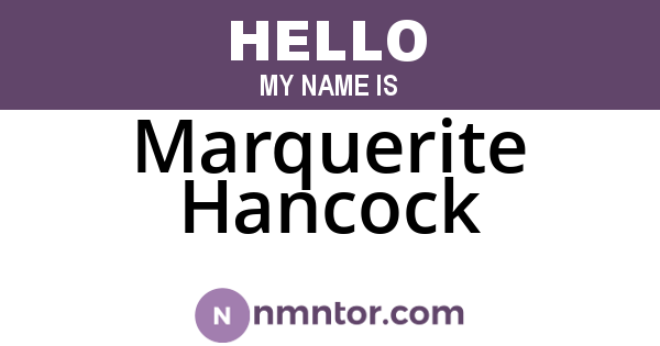 Marquerite Hancock