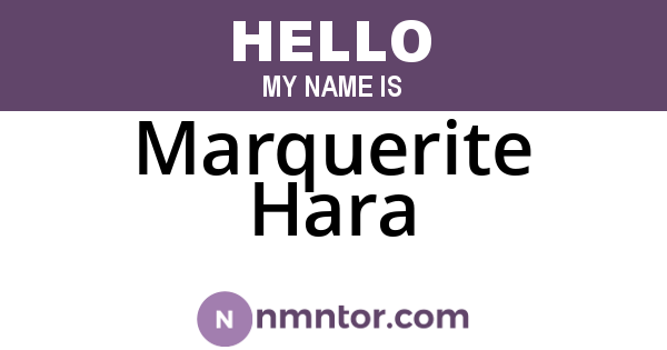 Marquerite Hara