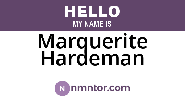 Marquerite Hardeman