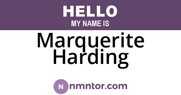 Marquerite Harding