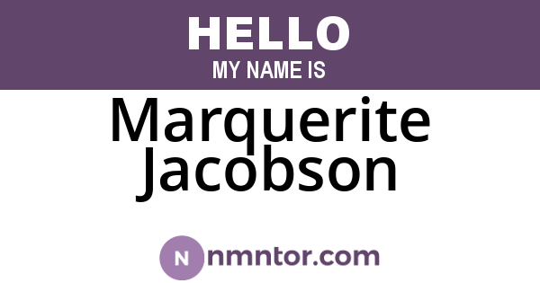 Marquerite Jacobson