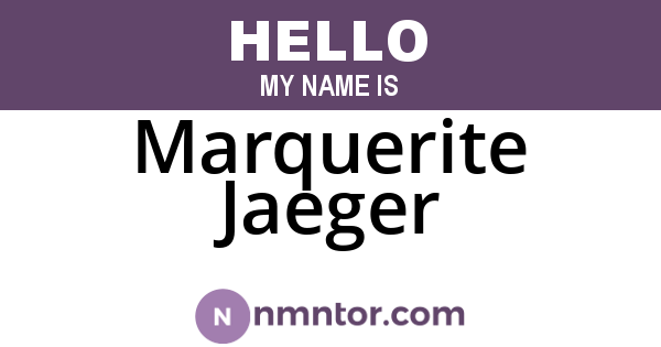 Marquerite Jaeger