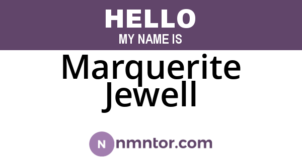 Marquerite Jewell