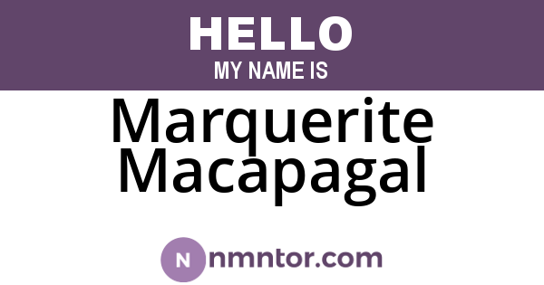 Marquerite Macapagal