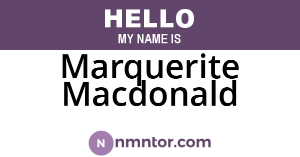 Marquerite Macdonald