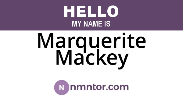 Marquerite Mackey
