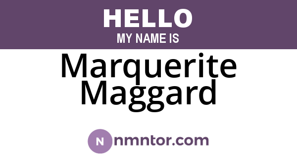 Marquerite Maggard