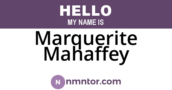 Marquerite Mahaffey