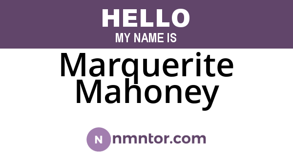 Marquerite Mahoney
