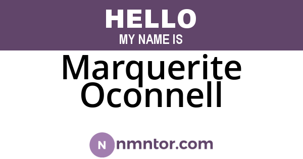 Marquerite Oconnell