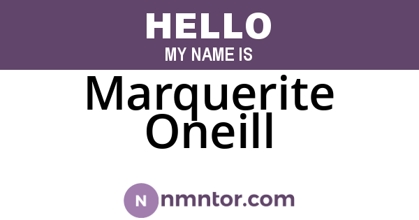 Marquerite Oneill