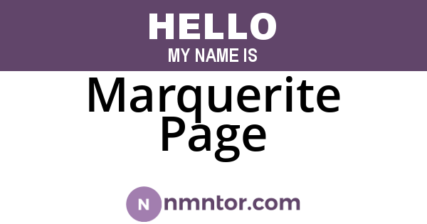 Marquerite Page