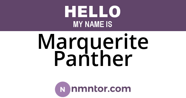 Marquerite Panther