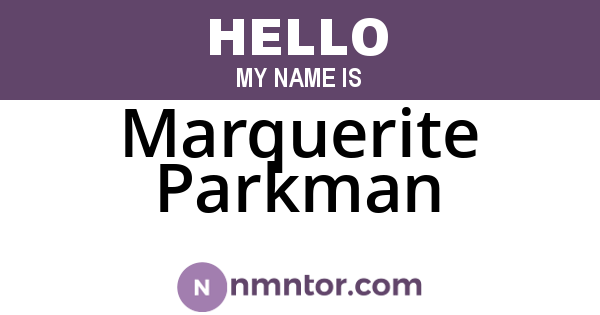 Marquerite Parkman