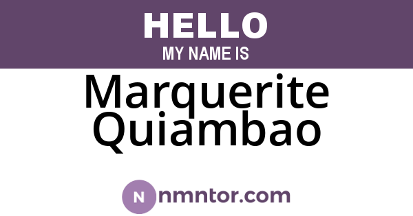 Marquerite Quiambao