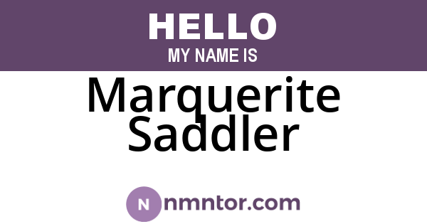 Marquerite Saddler