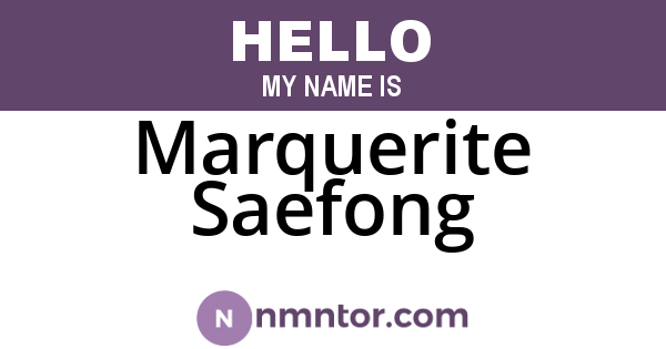 Marquerite Saefong