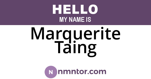 Marquerite Taing