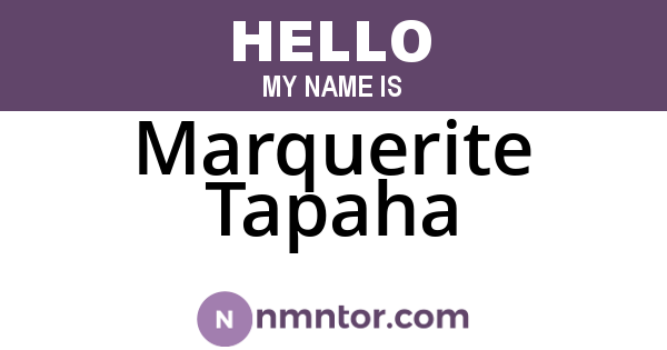 Marquerite Tapaha