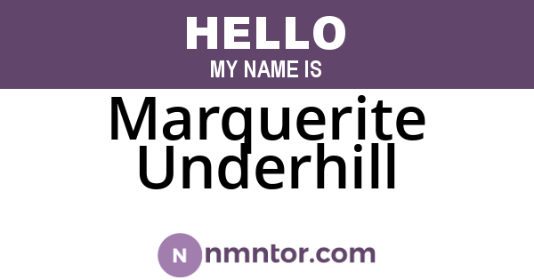 Marquerite Underhill