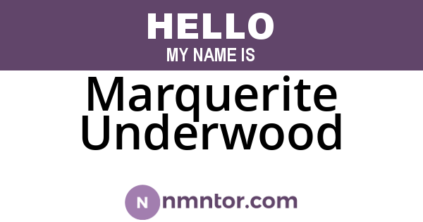 Marquerite Underwood