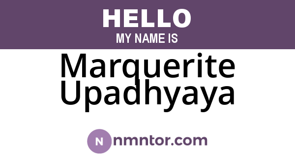 Marquerite Upadhyaya