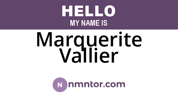 Marquerite Vallier