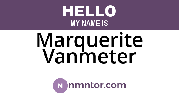 Marquerite Vanmeter