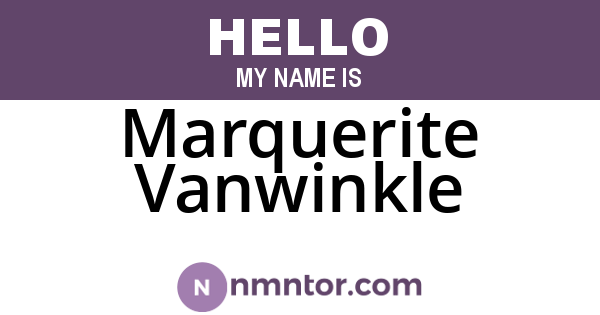 Marquerite Vanwinkle