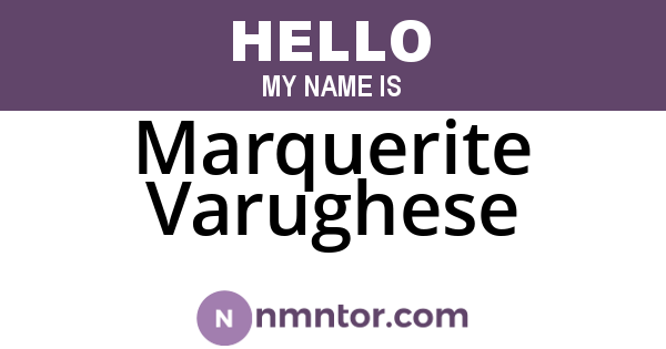 Marquerite Varughese