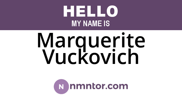 Marquerite Vuckovich