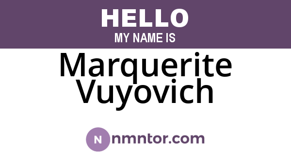 Marquerite Vuyovich