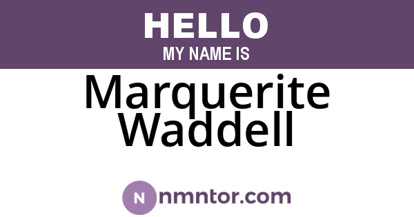 Marquerite Waddell