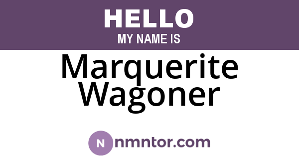 Marquerite Wagoner