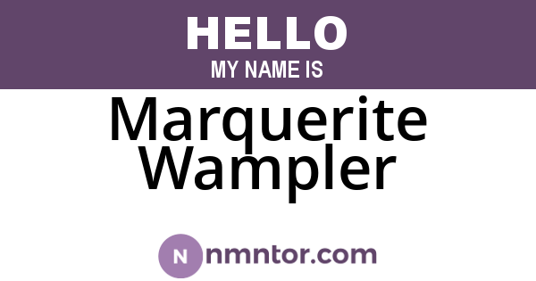 Marquerite Wampler