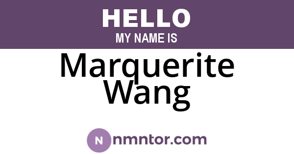 Marquerite Wang