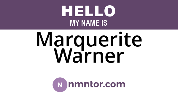 Marquerite Warner