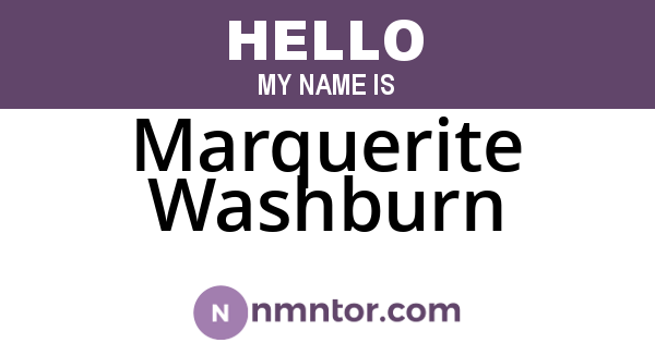 Marquerite Washburn